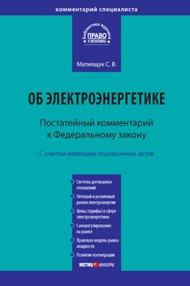 Комментарий к Федеральному закону от 26 марта 2003 г. № 35-ФЗ «Об электроэнергетике» (постатейный) - Светлана Матиящук