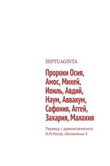 Пророки Осия, Амос, Михей, Иоиль, Авдий, Наум, Аввакум, Софония, Аггей, Захария, Малахия - И. Носов