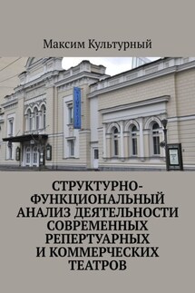 Структурно-функциональный анализ деятельности современных репертуарных и коммерческих театров - Максим Культурный