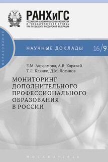 Мониторинг дополнительного профессионального образования в России - Татьяна Львовна Клячко, Елена Михайловна Авраамова