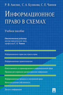 Информационное право в схемах. Учебное пособие - Роман Владимирович Амелин, Светлана Анатольевна Куликова