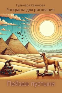 Пейзаж пустыни. Раскраска для рисования - Гульнара Каханова