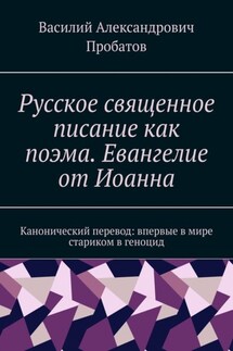 Русское священное писание как поэма. Евангелие от Иоанна. Канонический перевод: впервые в мире стариком в геноцид - Василий Пробатов