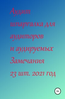 Аудит шпаргалка для аудиторов и аудируемых. Замечания 23 шт. за 2021 год - Галина Ненашева