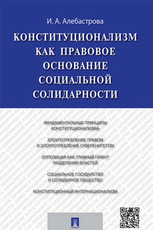 Конституционализм как правовое основание социальной солидарности. Монография - Ирина Алебастрова