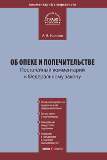 Комментарий к Федеральному закону «Об опеке и попечительстве» (постатейный) - Александр Борисов