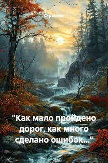 «Как мало пройдено дорог, как много сделано ошибок…» - Странник