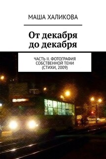 От декабря до декабря. Часть II. Фотография собственной тени (стихи, 2009) - Маша Халикова
