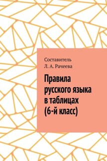 Правила русского языка в таблицах (6-й класс) - Л. Рачеева