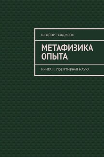 Метафизика опыта. Книга II. Позитивная наука - Шедворт Ходжсон