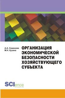 Организация экономической безопасности хозяйствующего субъекта. Учебно-методическое пособие - Алла Анатольевна Семенова, Маргарита Николаевна Кузина