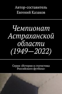 Чемпионат Астраханской области (1949—2022). Серия «История и статистика Российского футбола» - Евгений Казаков