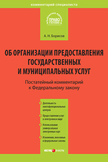 Комментарий к Федеральному закону от 27 июля 2010 г. №210-ФЗ «Об организации предоставления государственных и муниципальных услуг» (постатейный) - Александр Борисов