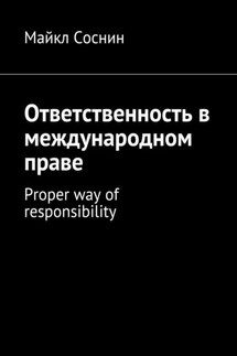 Ответственность в международном праве. Proper way of responsibility - Майкл Соснин