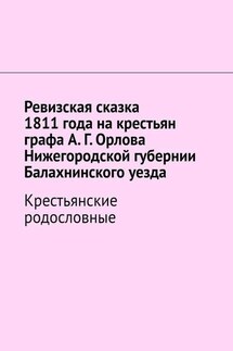 Ревизская сказка 1811 года на крестьян графа А. Г. Орлова Нижегородской губернии Балахнинского уезда. Крестьянские родословные - Наталья Козлова