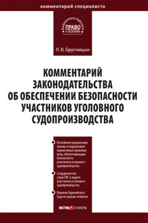 Комментарий законодательства об обеспечении безопасности участников уголовного судопроизводства - Леонид Брусницын